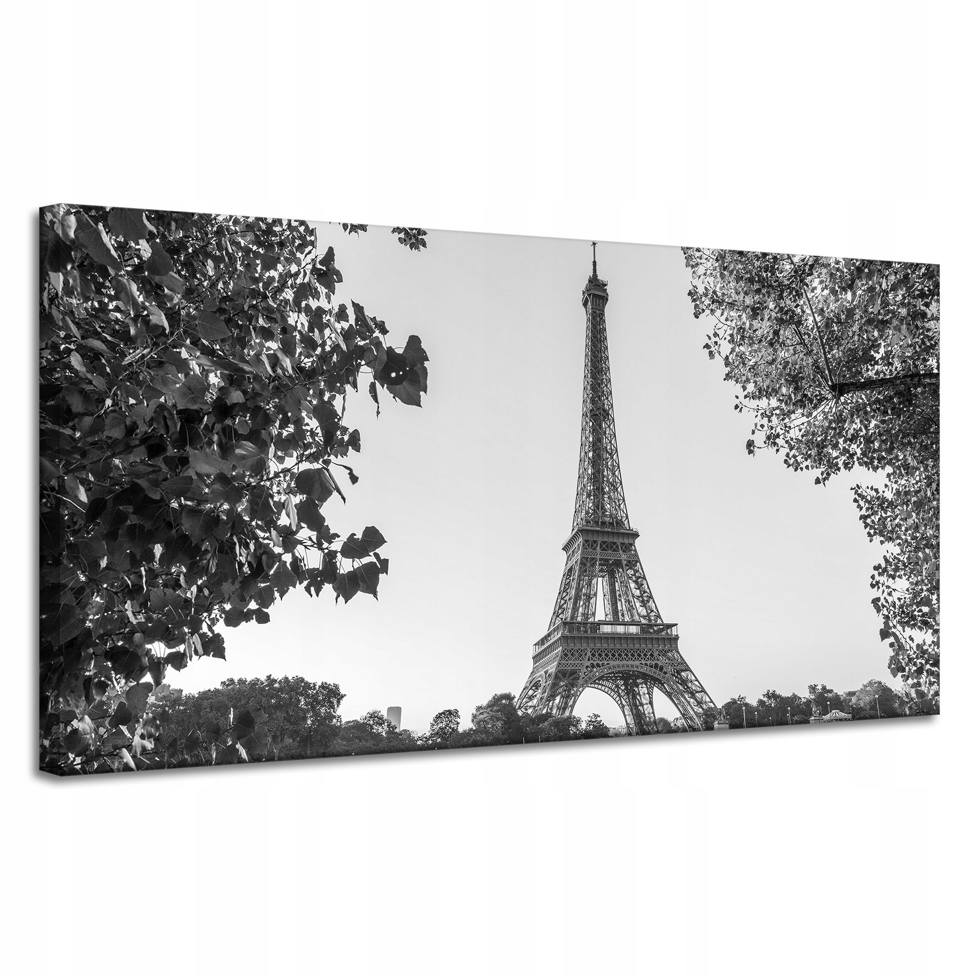 Obrazy na plátně Eiffelova věž černobílé 120x60