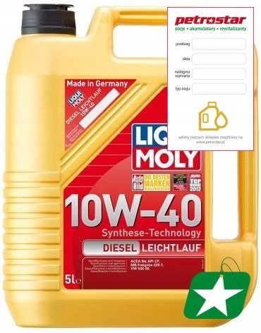 LIQUI MOLY DIESEL LEICHTLAUF 10W40 21315 5L