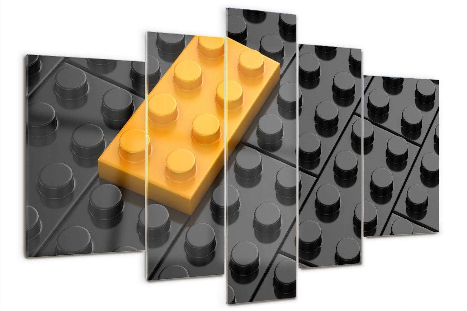 

Obraz szklany duży tryptyk Klocki lego