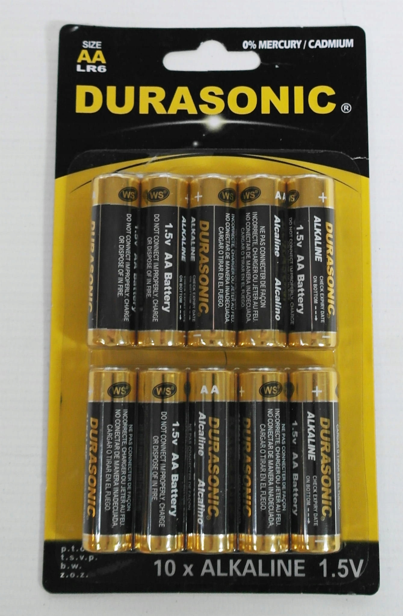 

Alkaliczne baterie Durasonic, listek 10szt Aa