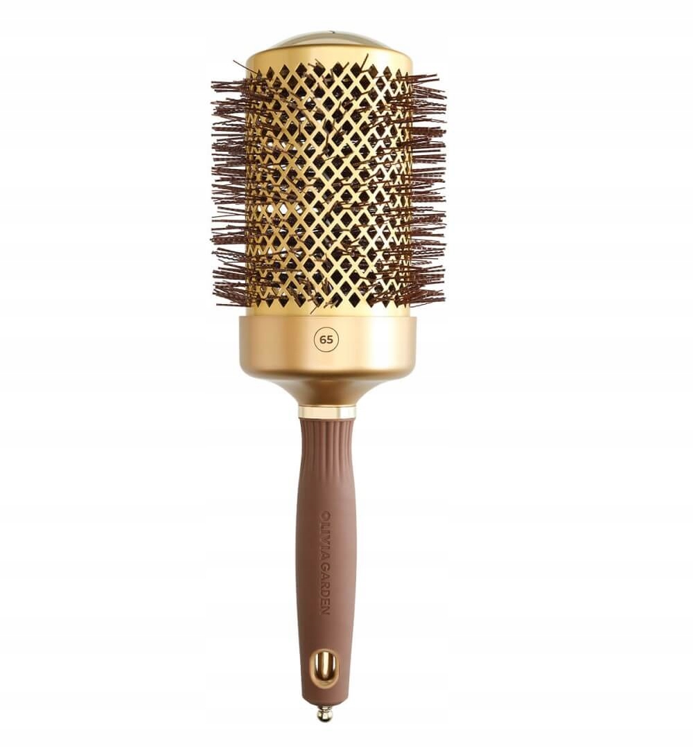 Olivia Garden blowout shine gold brown Kartáč na modelování vlasů 65 mm