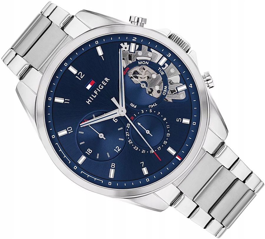 Pánské Hodinky Tommy Hilfiger 1710448 Baker Modny Pro Kluka Box 43 mm Box