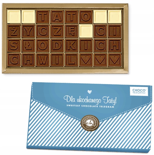 Czekolada telegram na Dzień Ojca Tato życzę Ci słodkich chwil