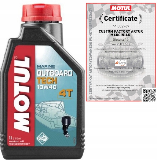Olej Motul Outboard Tech 4T 10W-40 1L