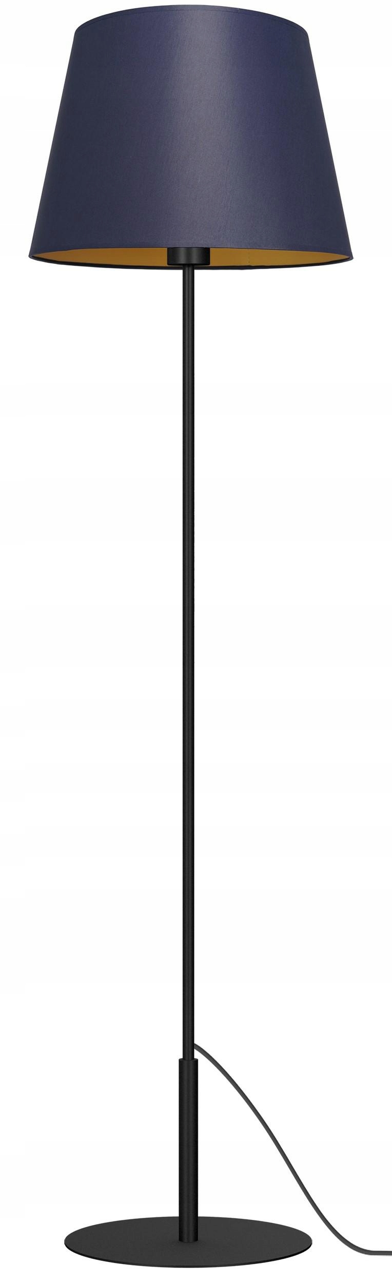 Stojacia podlahová lampa Arden Modrý Zlatý Abažúr 1xE27 154 cm klasická