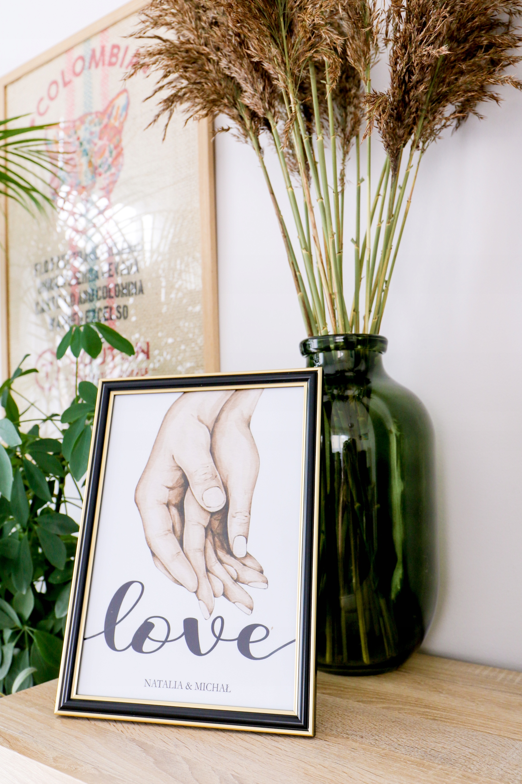 Obraz z ramką w szkle A4 na ścianę RODZINA wzory