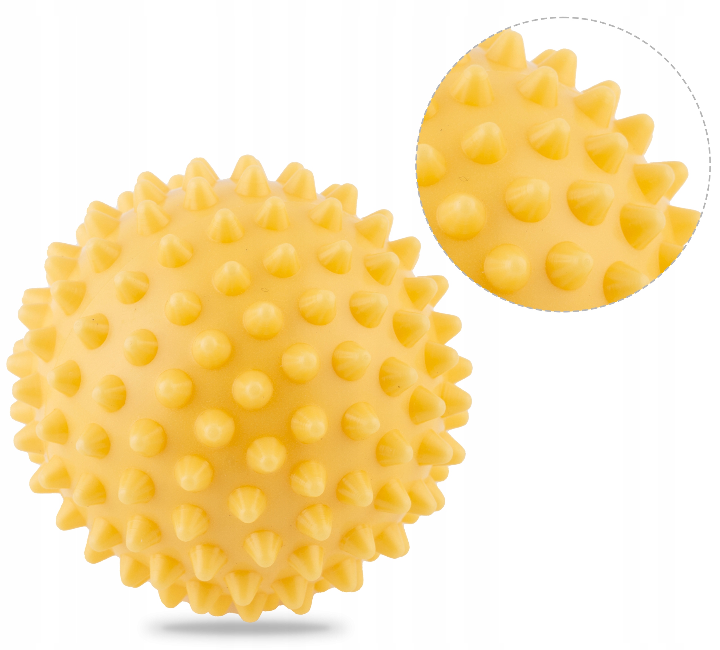 PIŁKA Z KOLCAMI DO MASAŻU FITNESS ROLLER TWARDA 9,5cm RAHABILITACYJNA Kod producenta 195740