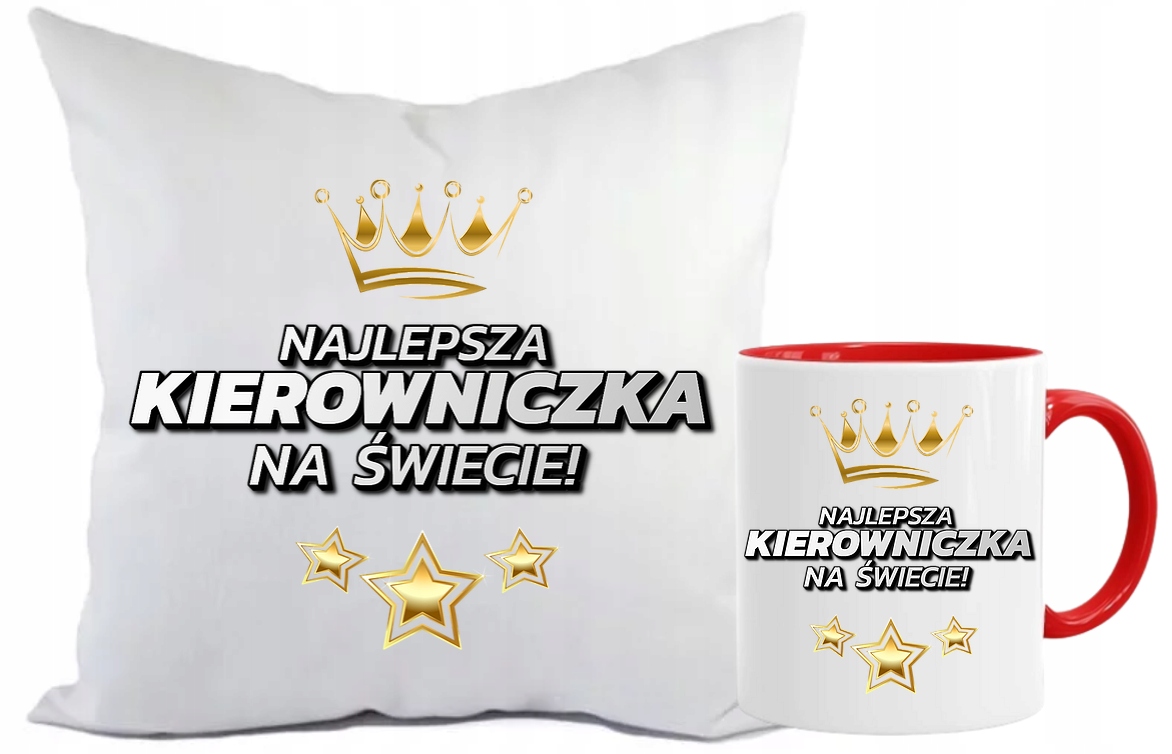 

Zestaw poduszka kubek Dla Kierowniczki