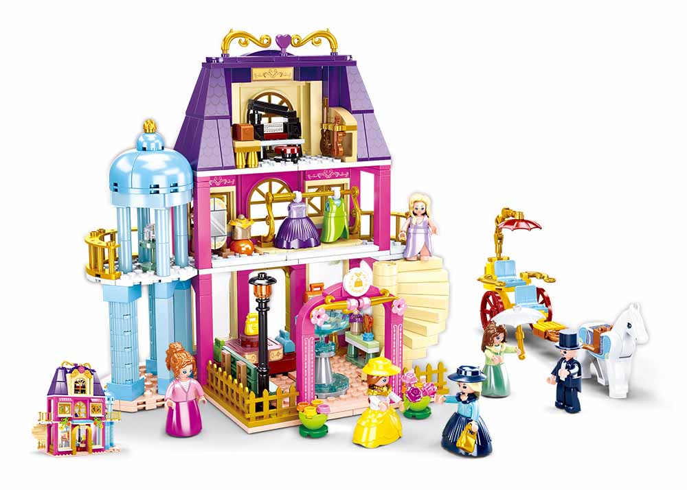 

Klocki Sluban Luksusowa Willa Duży Piętrowy Dom