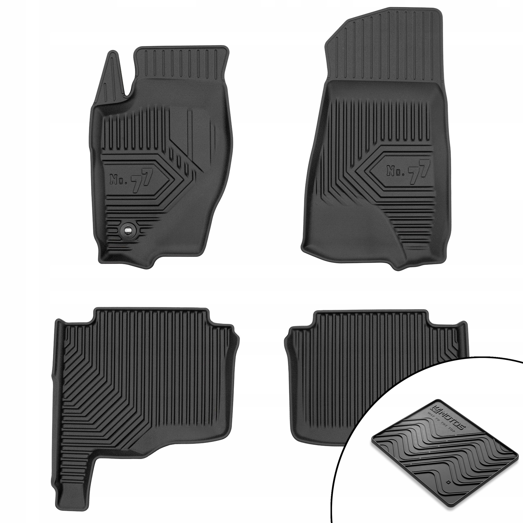 Gumové koberce č.77 Jeep Grand Cherokee III 2004-2010 podložka bonus
