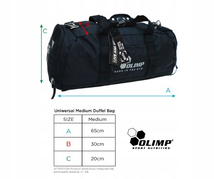OLIMP TORBA TRENINGOWA UNIVERSAL MEDIUM DUFFEL BAG Rodzaj torba