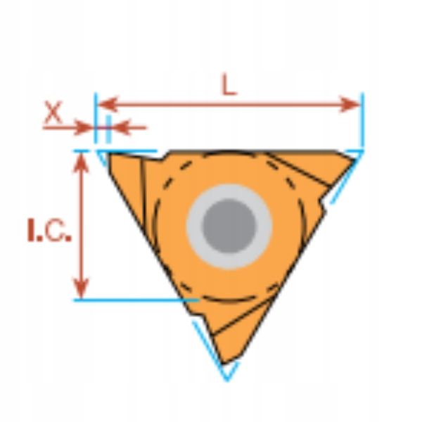 PŁYTKA DO GWINTÓW ZEWNĘTRZN. PIONOWA PRAWA 16V ER 0,5 ISO BMA CARMEX /FANAR