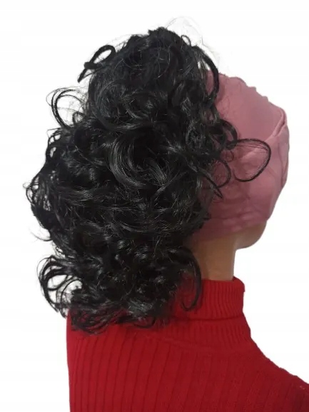 Příčesek, dopinka, mokrá italská 1227-1 černá-30 cm-Nessaja wigs shop Krakó