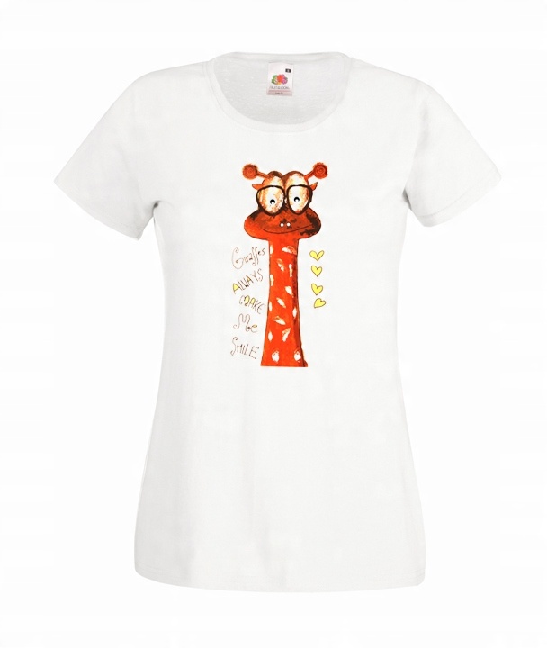 

XXL Koszulka Damska Żyrafa Giraffe Śmieszne Wzory