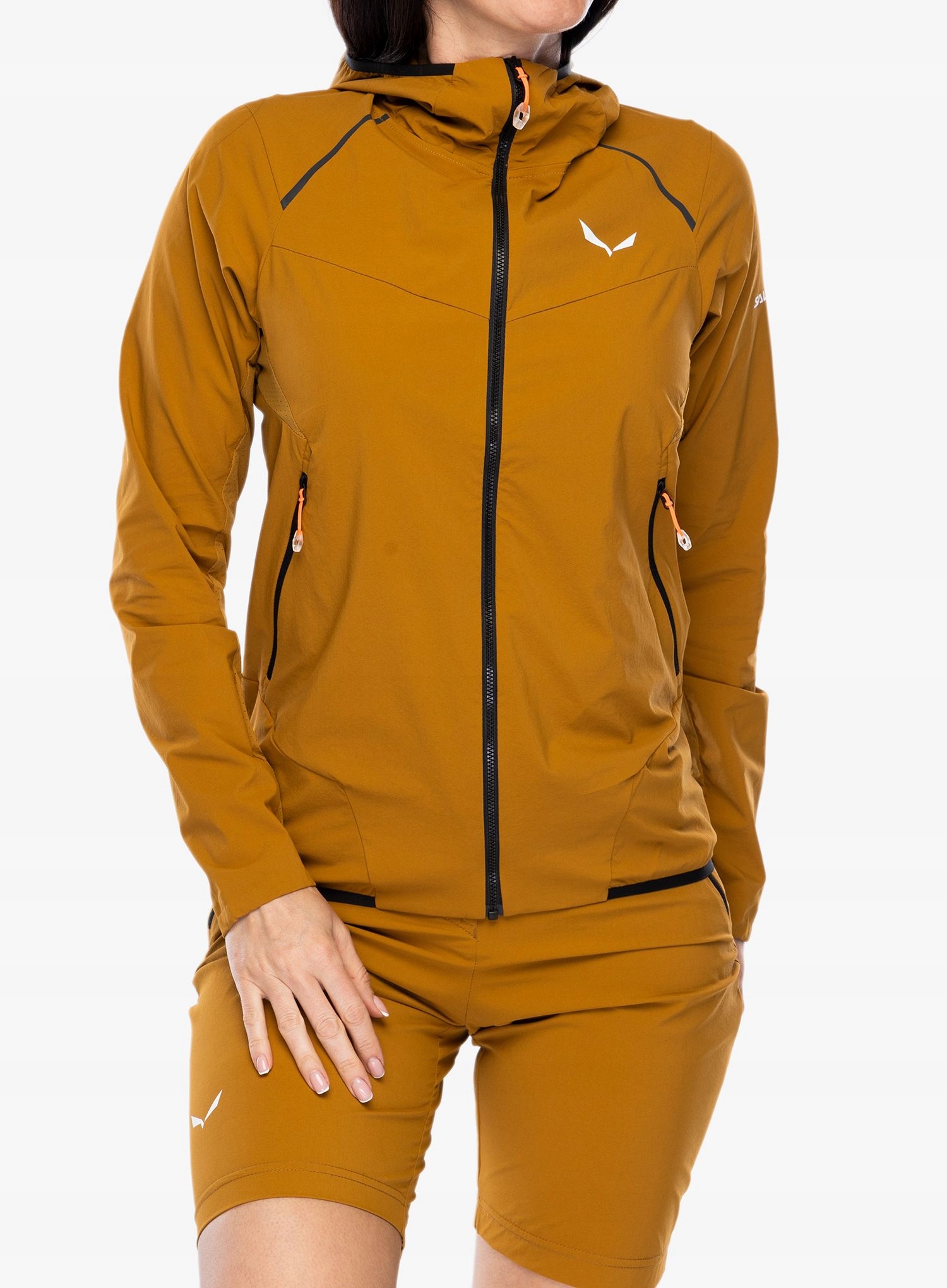 Dámská softshellová bunda Salewa Pedroc Dst Light Jacket zlatohnědá Xs