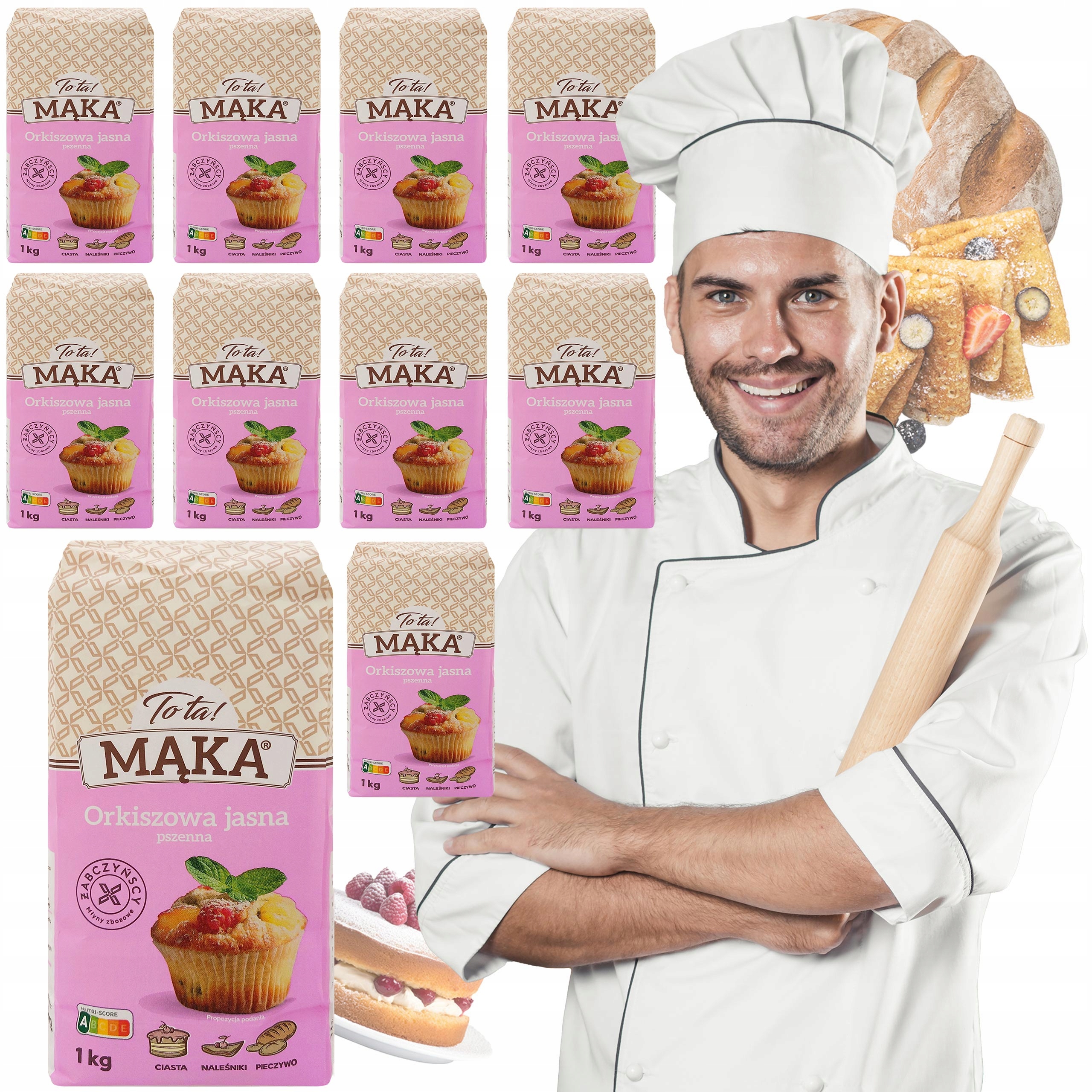 Levně Špaldová mouka Typ 650 světlá ToTa! Svařovací 10 x 1 kg