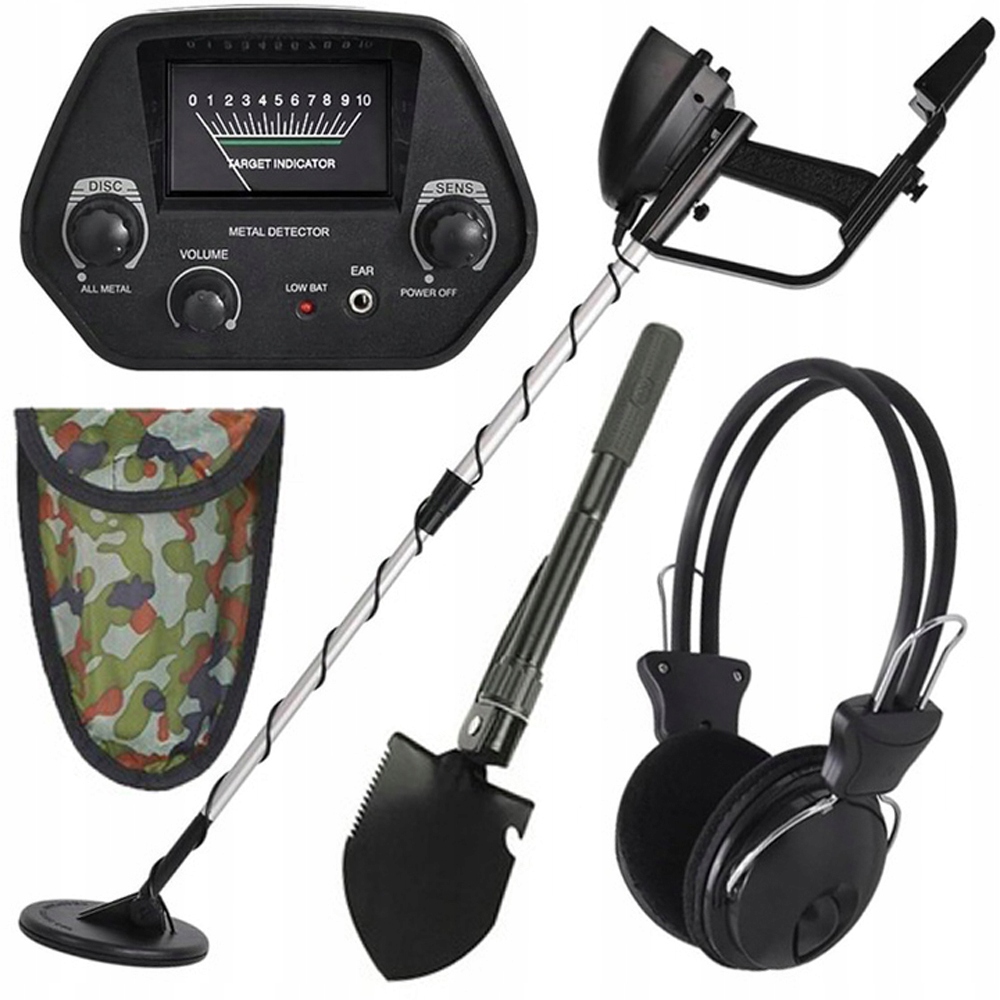 Vodotěsný Detektor Kovů, Detektor Pokladů Sluchátka Lopata