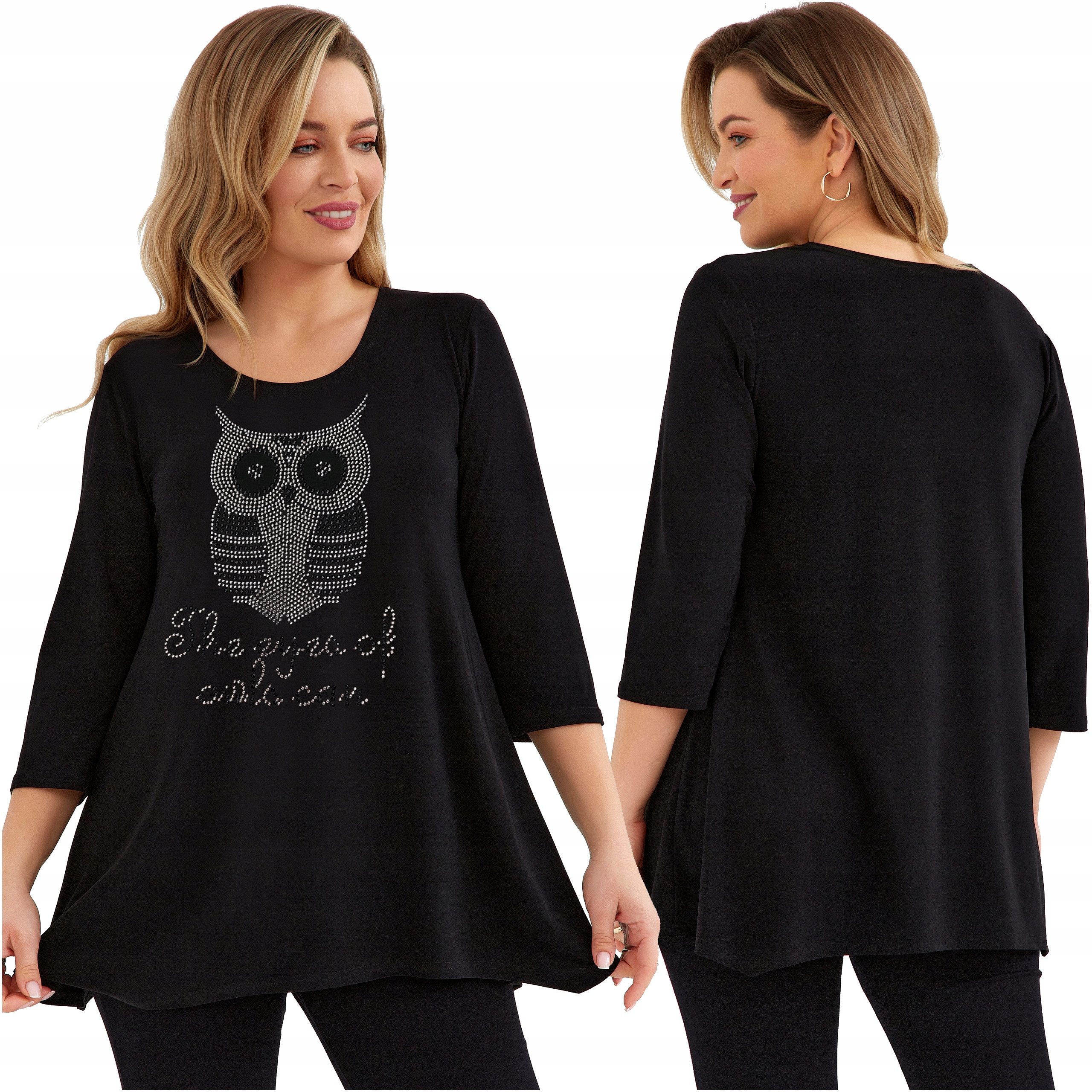 Dámská tunika Velké velikosti Volná Dlouhá Plus Size Polský Výrobce Mikina