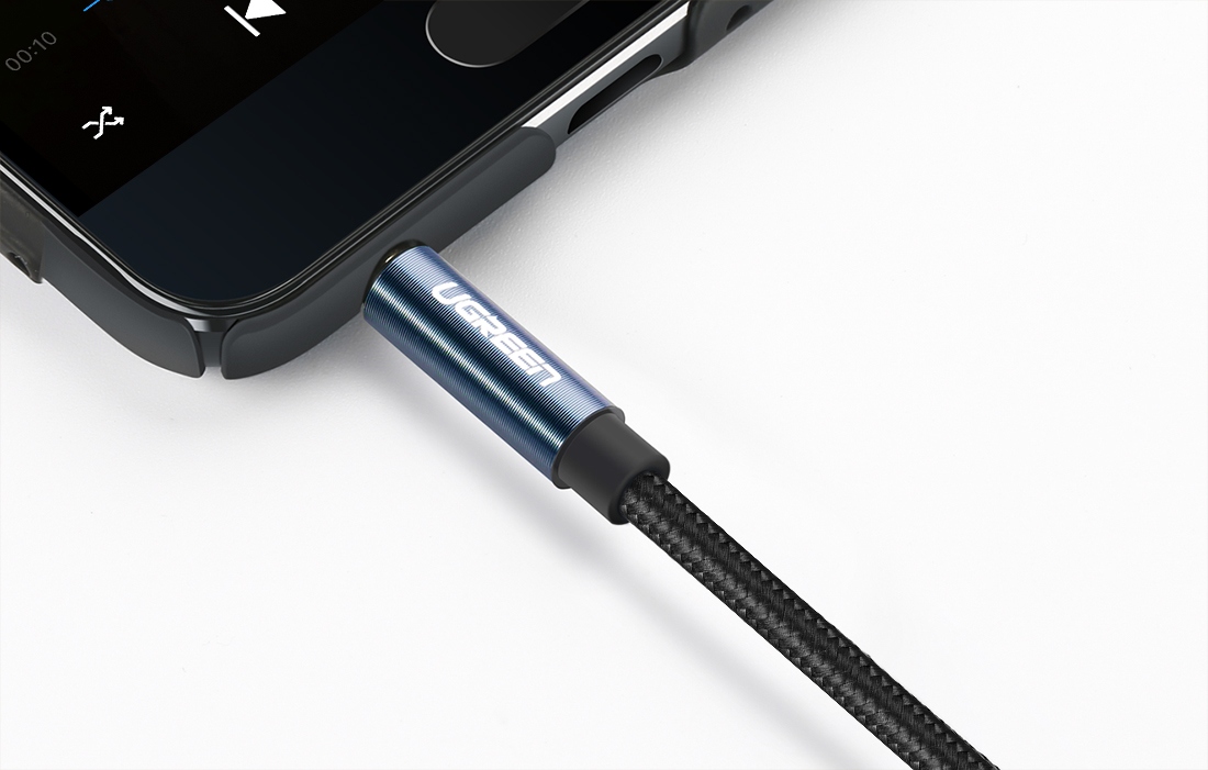 UGREEN KABEL PRZEWÓD AUDIO STEREO WTYCZKA AUX 2X MINIJACK 3,5 MM OPLOT 1M Waga produktu z opakowaniem jednostkowym 0.03 kg