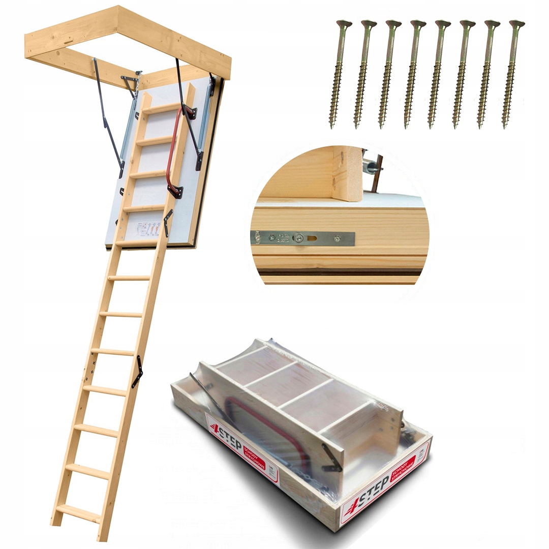 Pasivní Půdní schody Extreme 76 mm 112x60 0,55 W/m2K H275 cm Šrouby Bonus