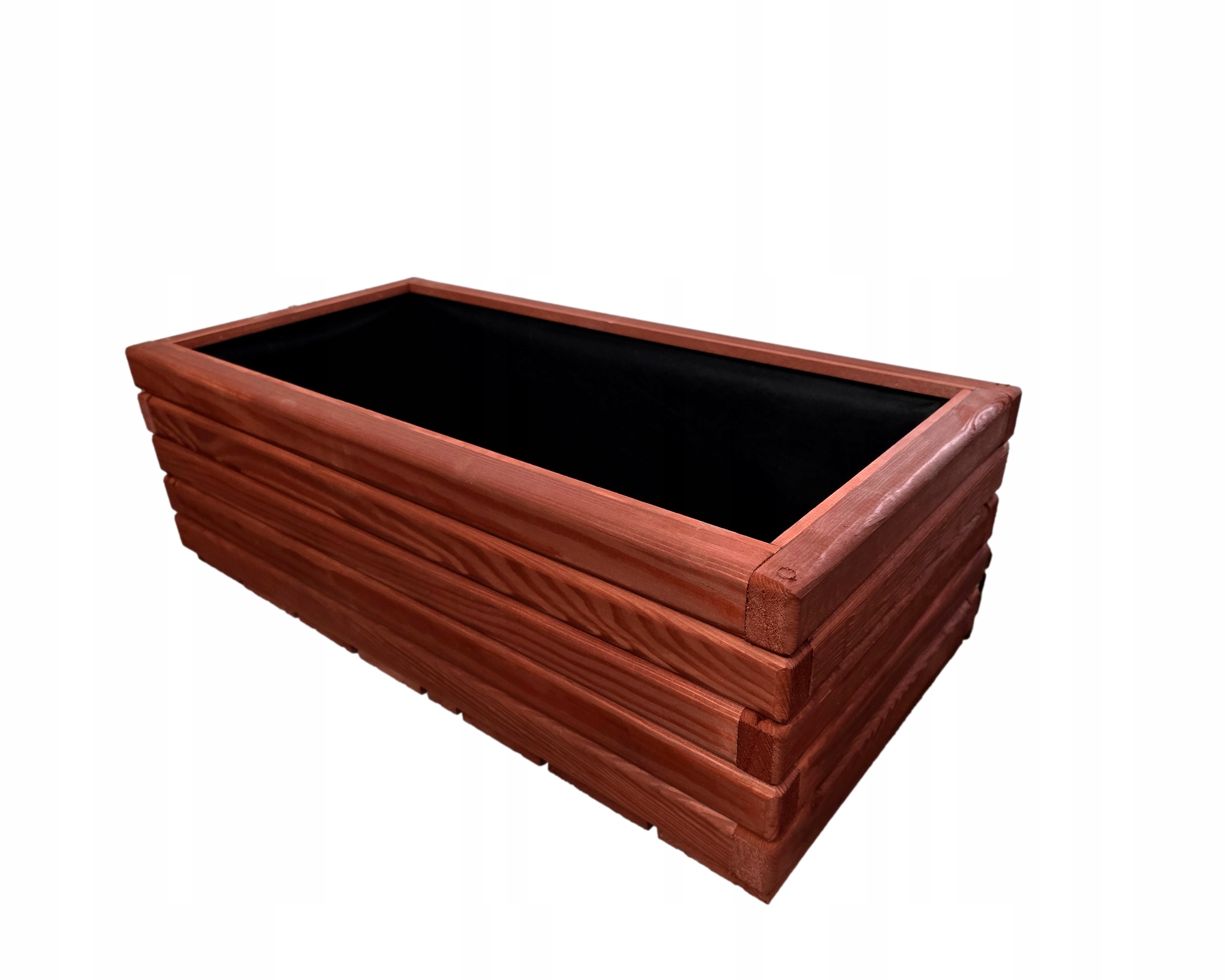 Drevený záhradný kvetináč veľký impregnovaný 80/40/30 cm Red