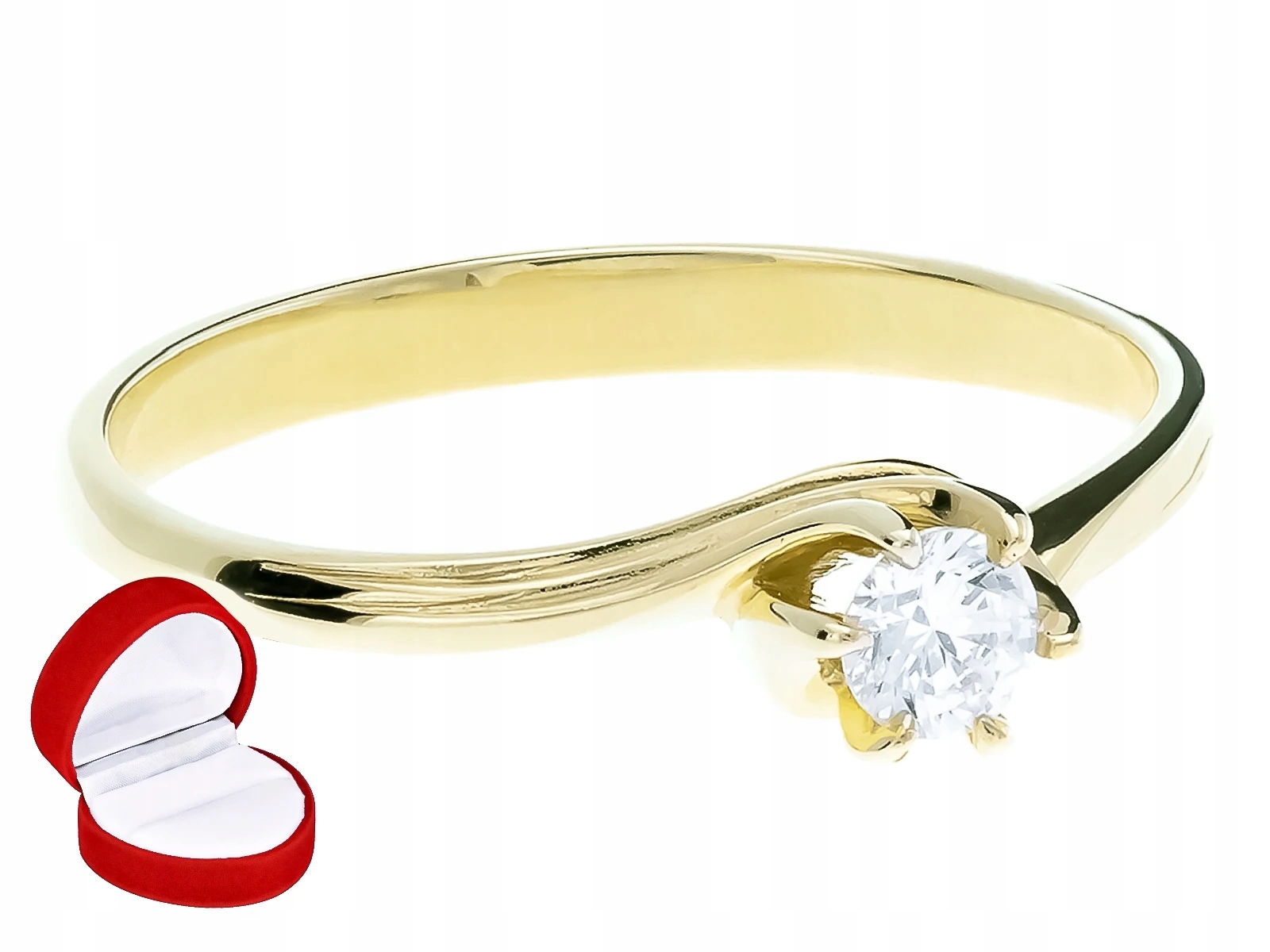 Zlatý Prstýnek 585 Se Zirkonem Jako Dárek VEL.23