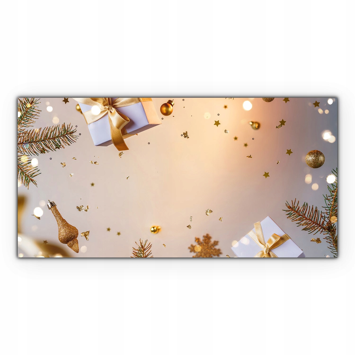 

Obraz szklany do salonu Gałązki prezenty 140x70 cm