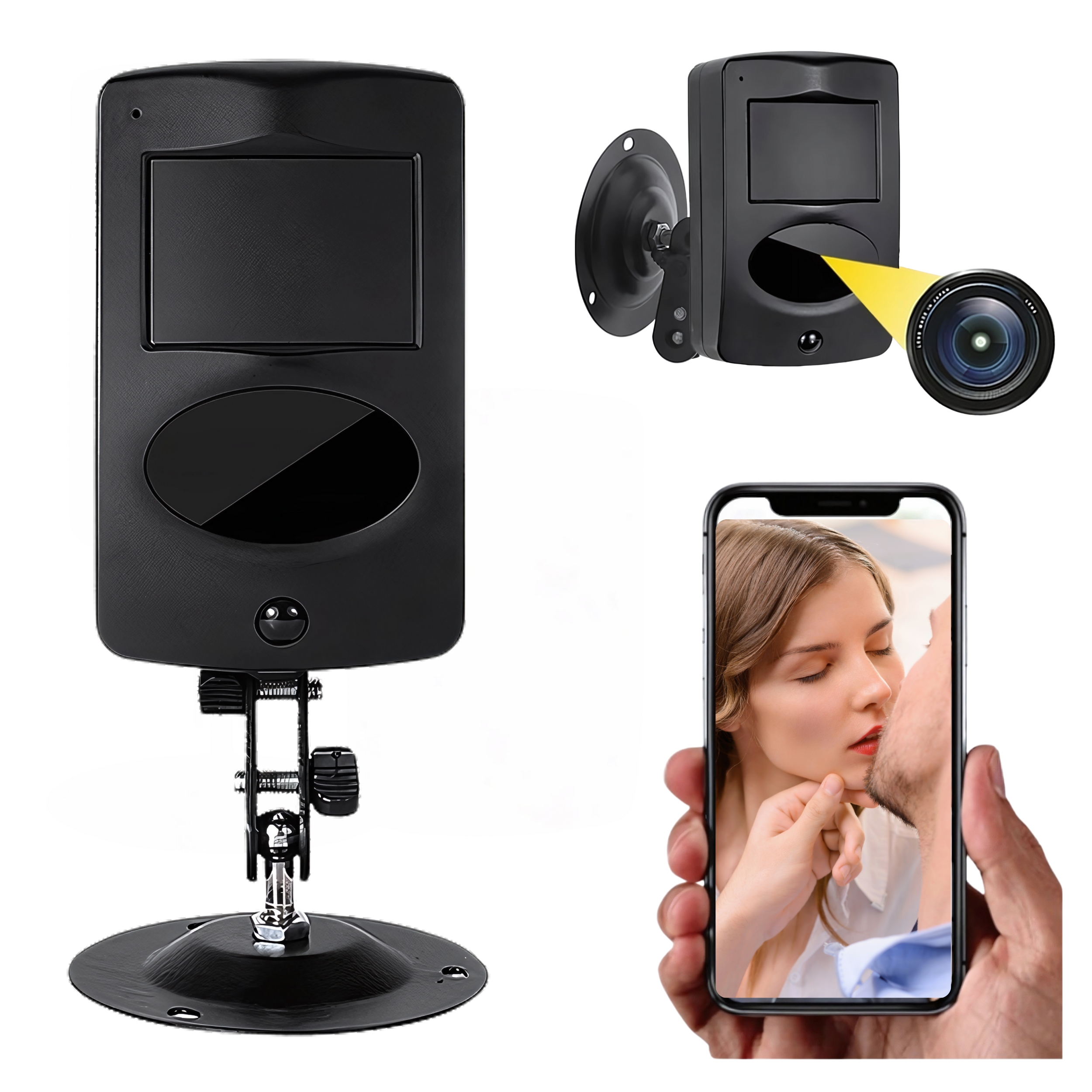 Pohybový Detektor Skrytá Mini Špionážní Kamera Wifi Pir Dlouhá Pracovní Doba Noc