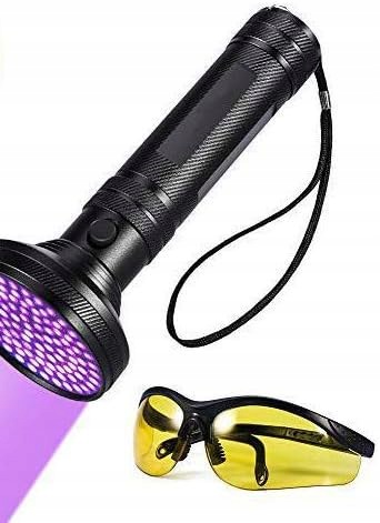 Latarka Uv Led taktyczna tester bursztynu i banknotów szperacz 100LED mocna