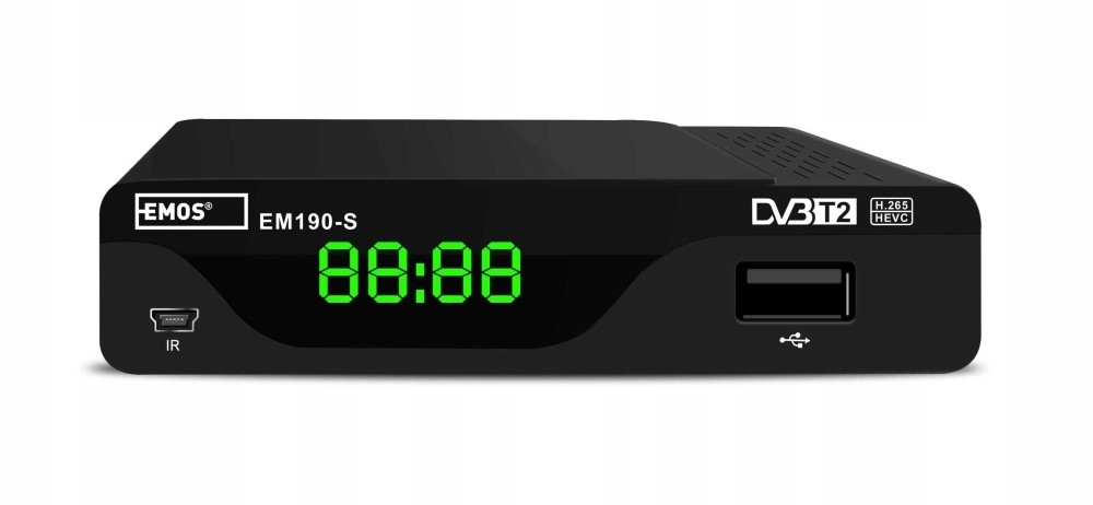 DEKODER DVB-T2 EMOS EM190-S HD Złącza HDMI SCART (Euro) USB
