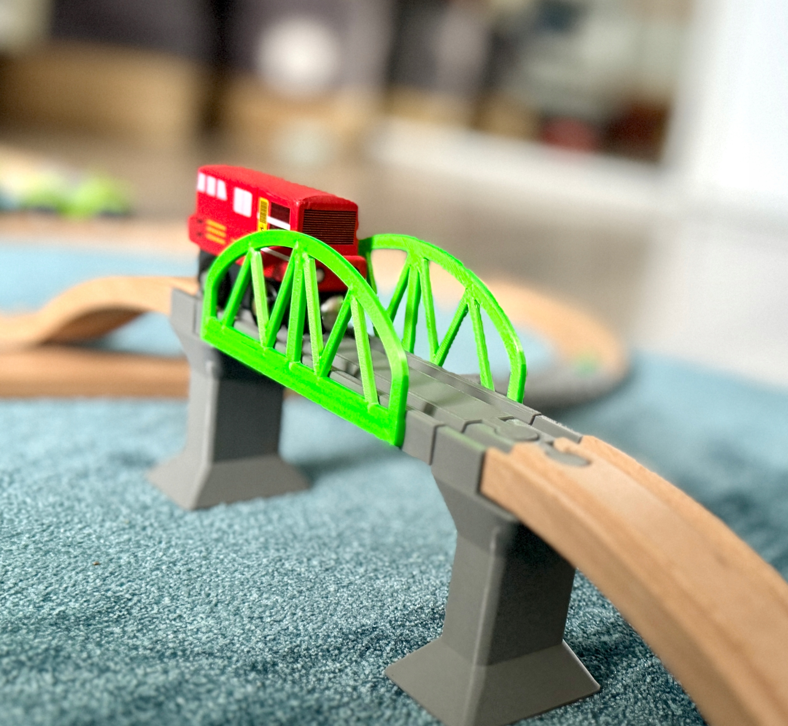 Most +2 Podpory/Kolumny+2 Łączniki do Torów Kolejki Drewnianej z Ikea Lidl Wiek dziecka 3 lata +