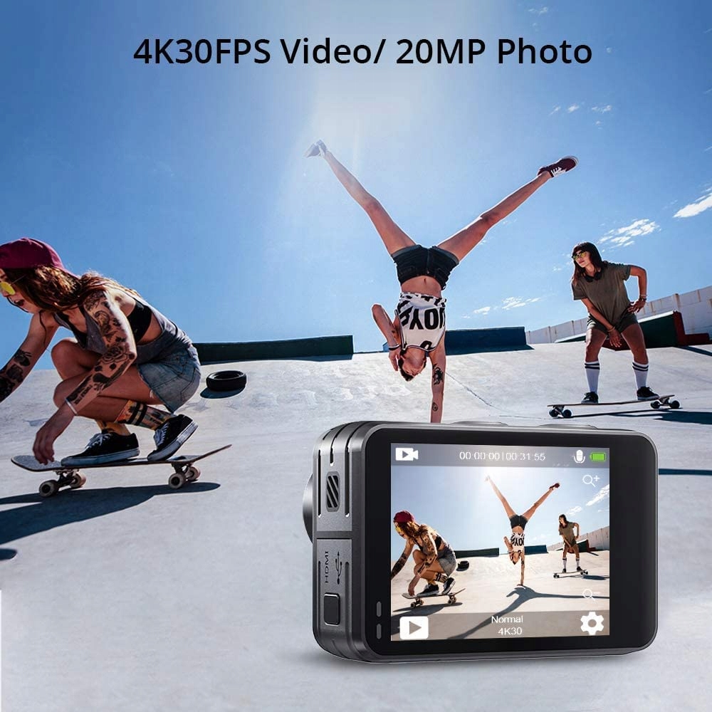 AKASO Kamera Sportowa 4K 30FPS 20MP Wodoodporna 40M EIS WiFi Touchscreen — miniatura 5