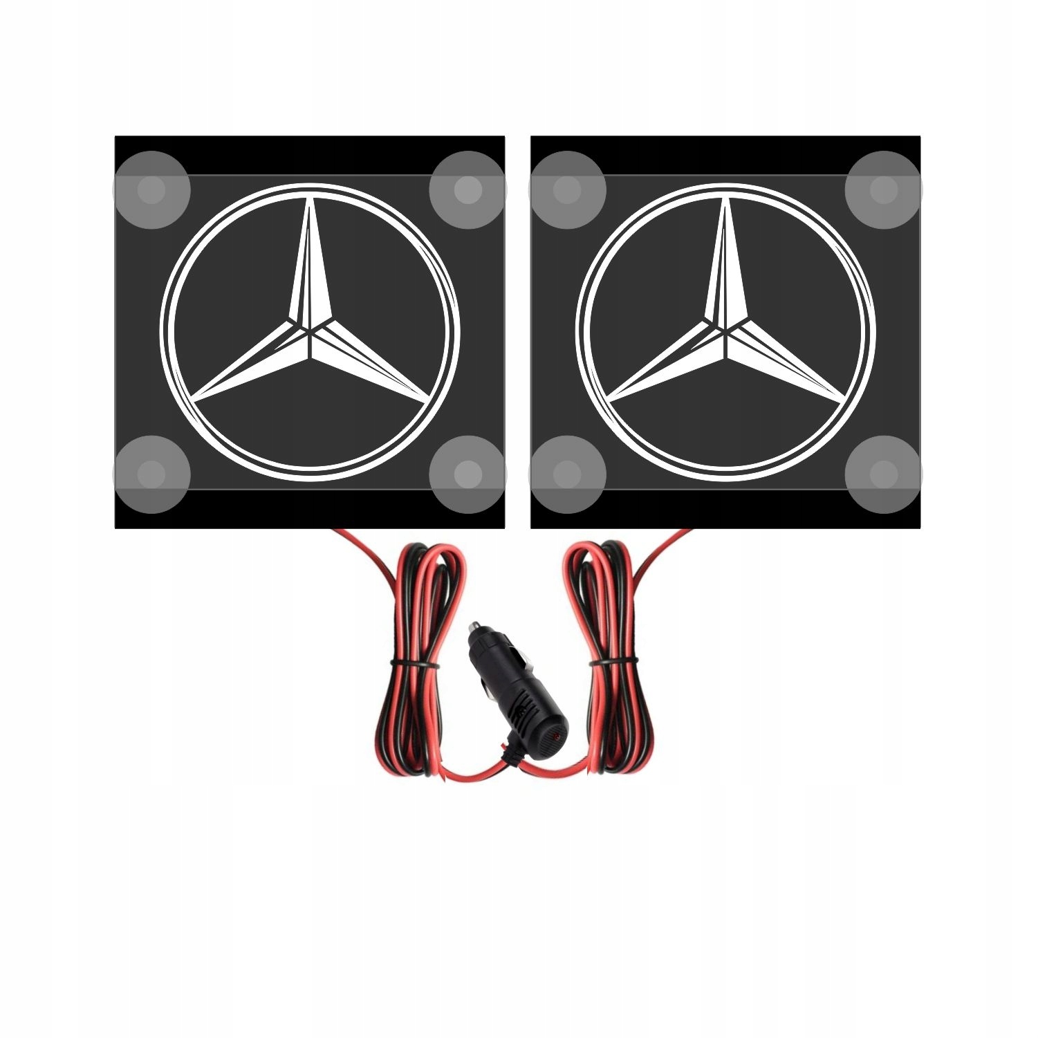 Led rohový štítek Mercedes 2 kusy Rohová tabule 15x15 cm