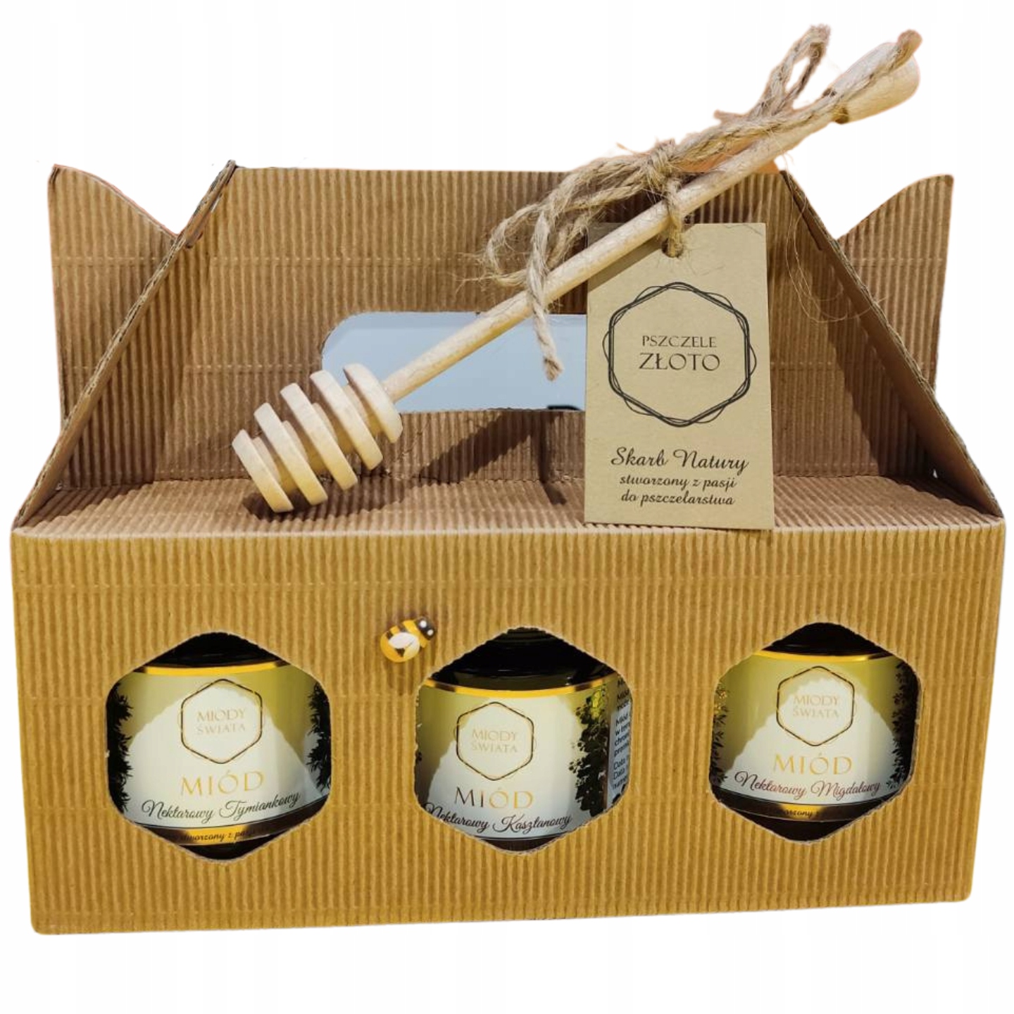 Zestaw prezentowy Miód Zestaw Miodów Naturalne 3 sztuki 4Bee