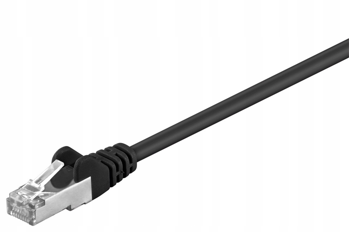 

Kabel sieciowy Lan kat.5e Sf/utp czarny 2 m