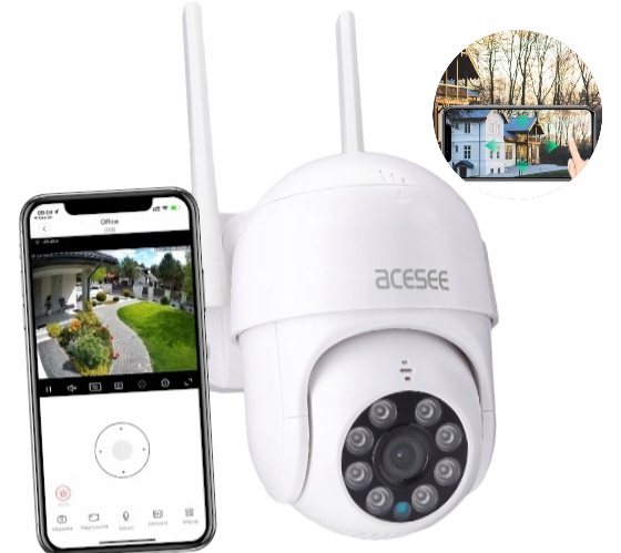 

Kamera Zewnętrzna Obrotowa Wifi Full Hd Alarm 2MP*