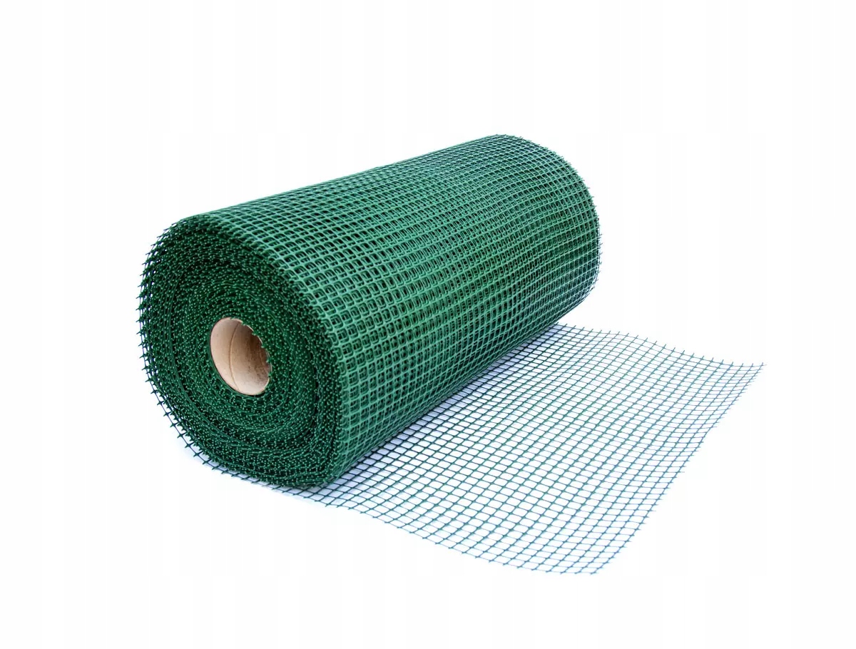 Siatka ogrodzeniowa rabatowa budowlana zielona 0,6x50m oko 1,5x1,5 cm