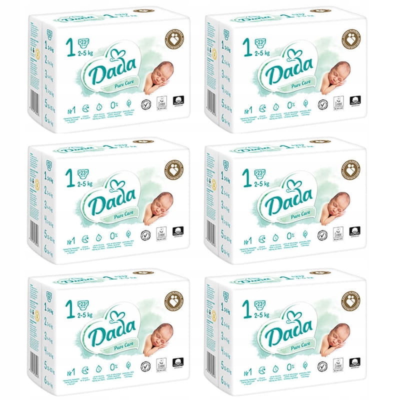 Pieluszki Dada Pure Care Rozmiar 1 23 szt.