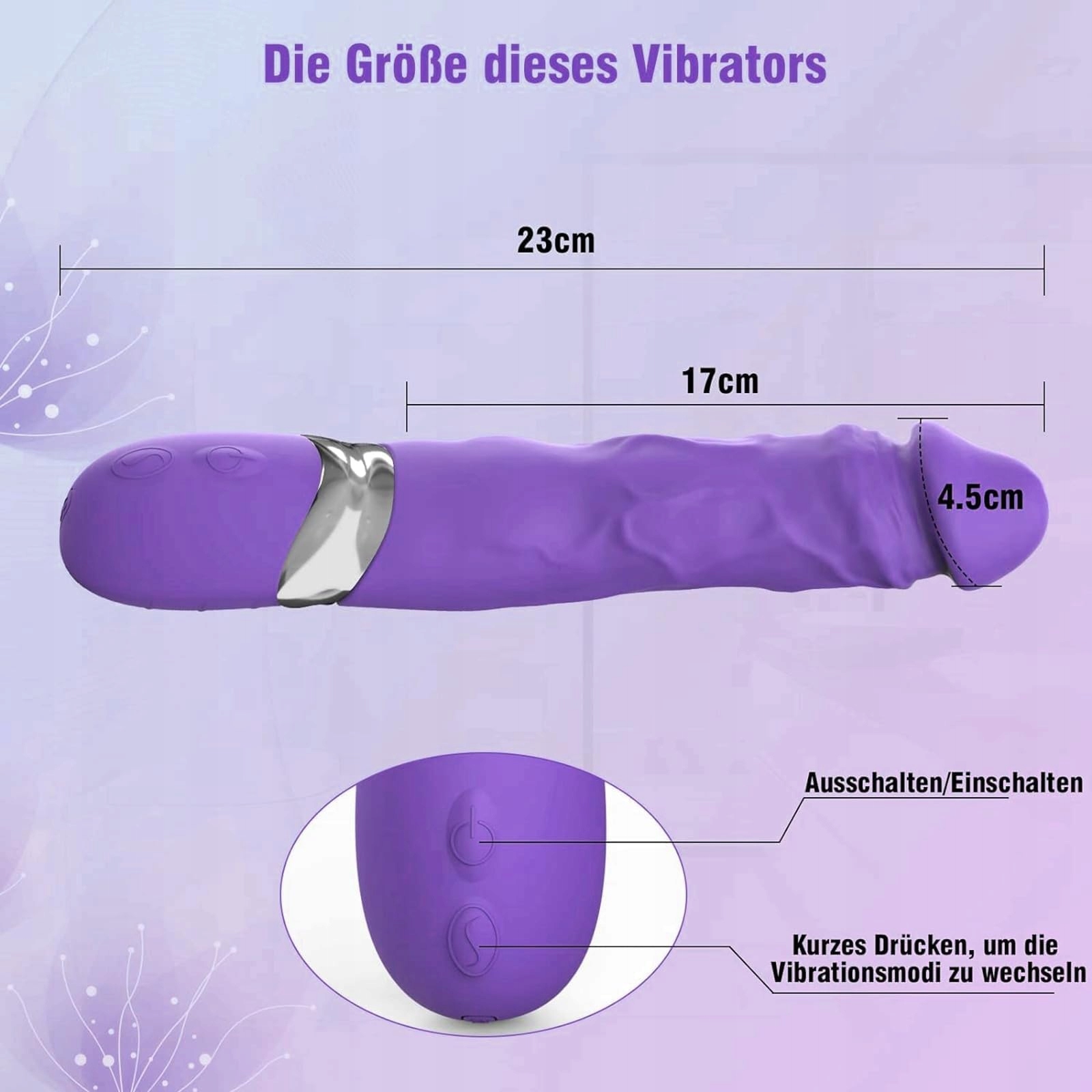 FIDECH Realistyczny Wibrator Dildo Silikonowy 7 Trybów dla Kobiet i Par — miniatura 5