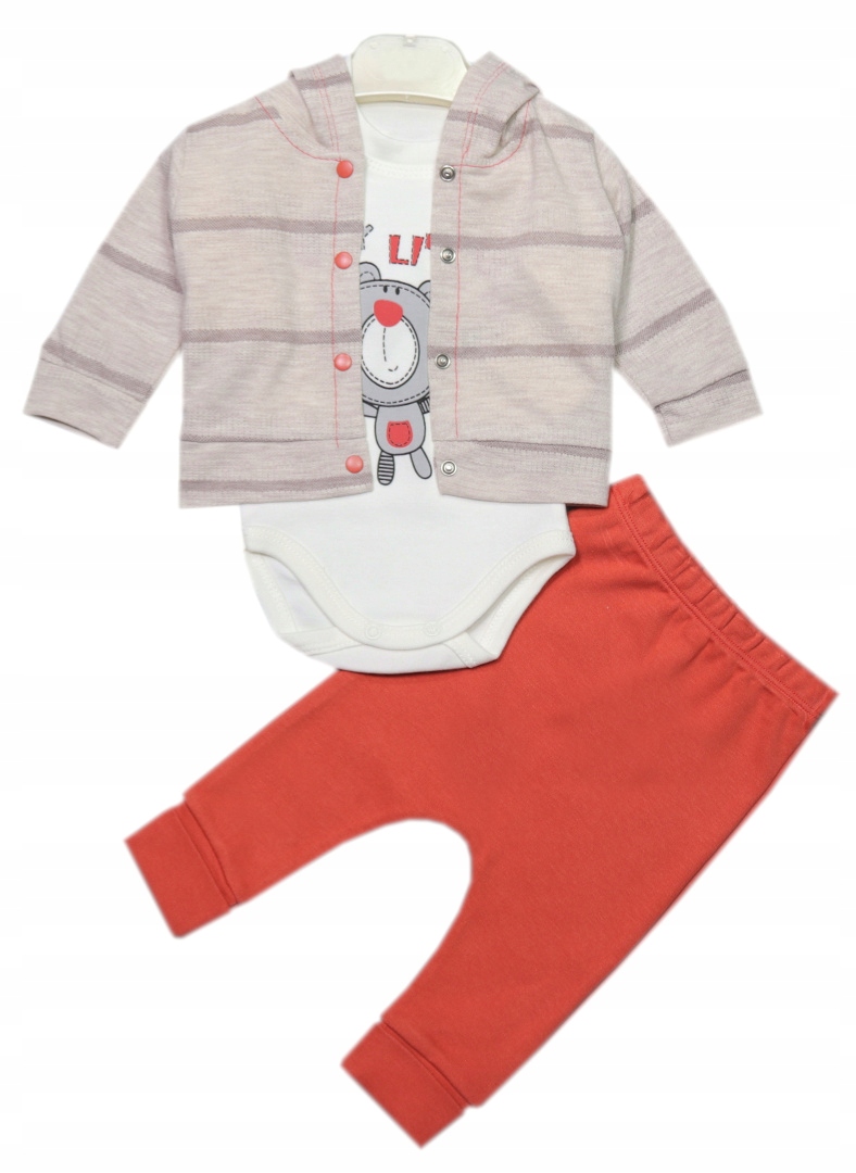 

Komplet niemowlęcy dresowy r.56 body spodnie bluza