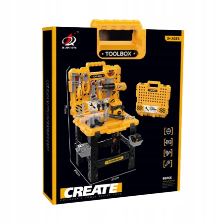 DUŻY ZESTAW NARZĘDZIOWY W WALIZCE STÓŁ WARSZTATOWY WIERTARKA ELEKTRYCZNA Kod producenta ZESTAW NARZĘDZIOWY W WALIZCE STÓŁ Z WIERTARKA