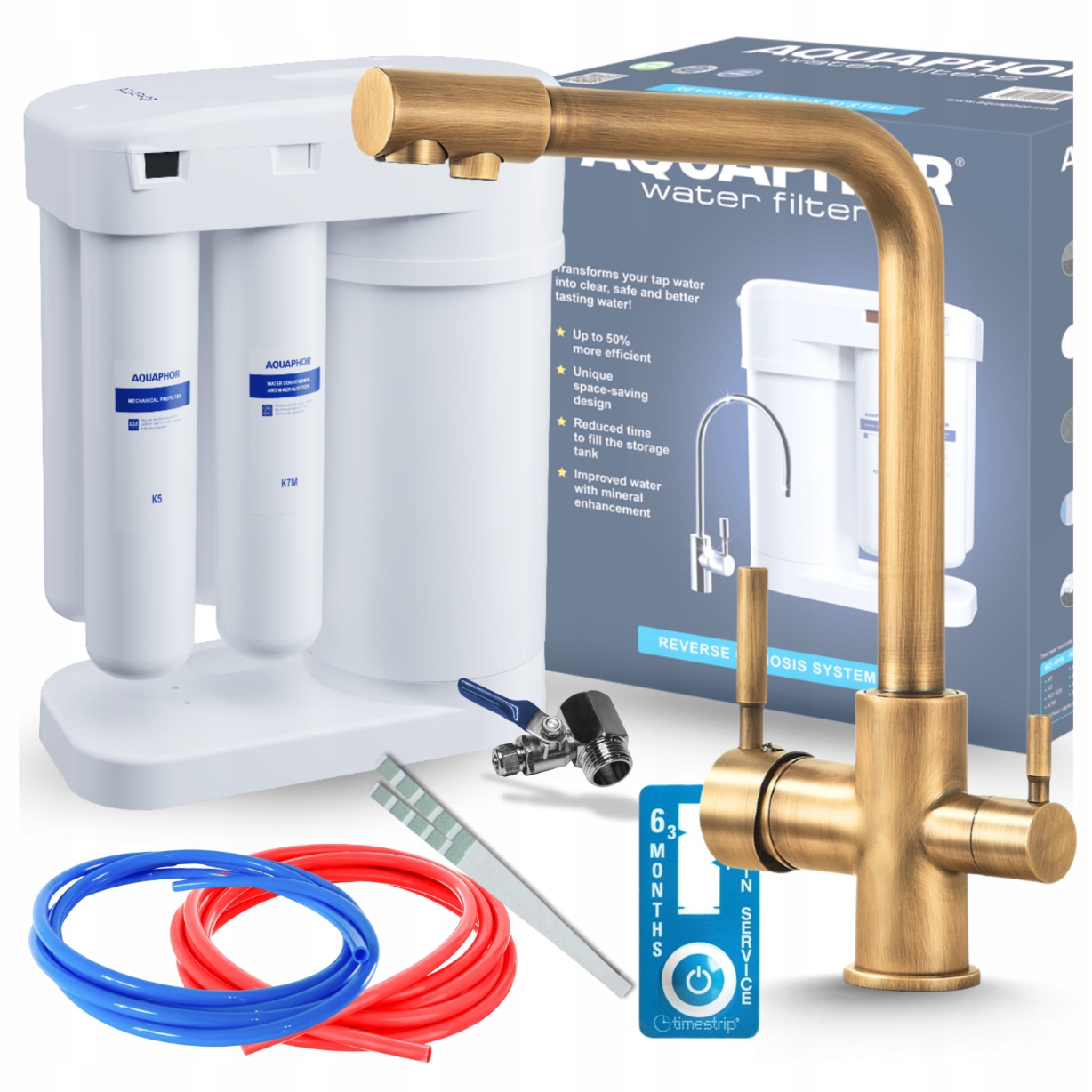 Kuchynský Kohútik Mosadz Vodný Filter Aquaphor Morion Obrátená Osmoza