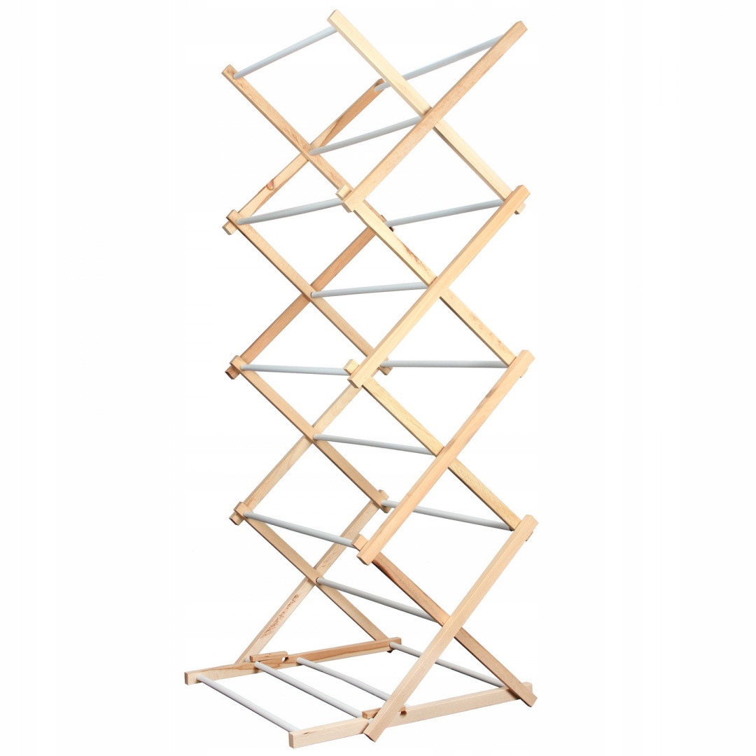 

Suszarka Na Pranie Bielizne Ubrania Pionowa Drewno