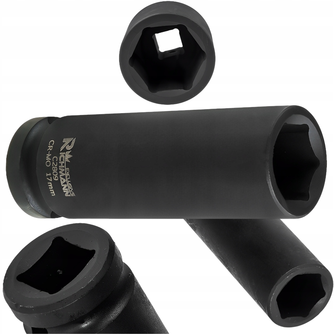 Nasadka Udarowa Klucz Nasadowy 17mm 1/2" Cala Długa 6-KĄTNA Richmann C2809
