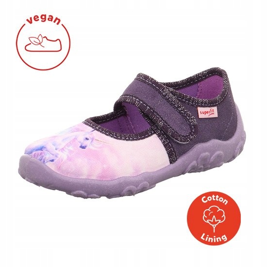 Pantofle Dziecięce Tekstylne Kapcie Superfit Bonny Unicorn Jednorożec R.28