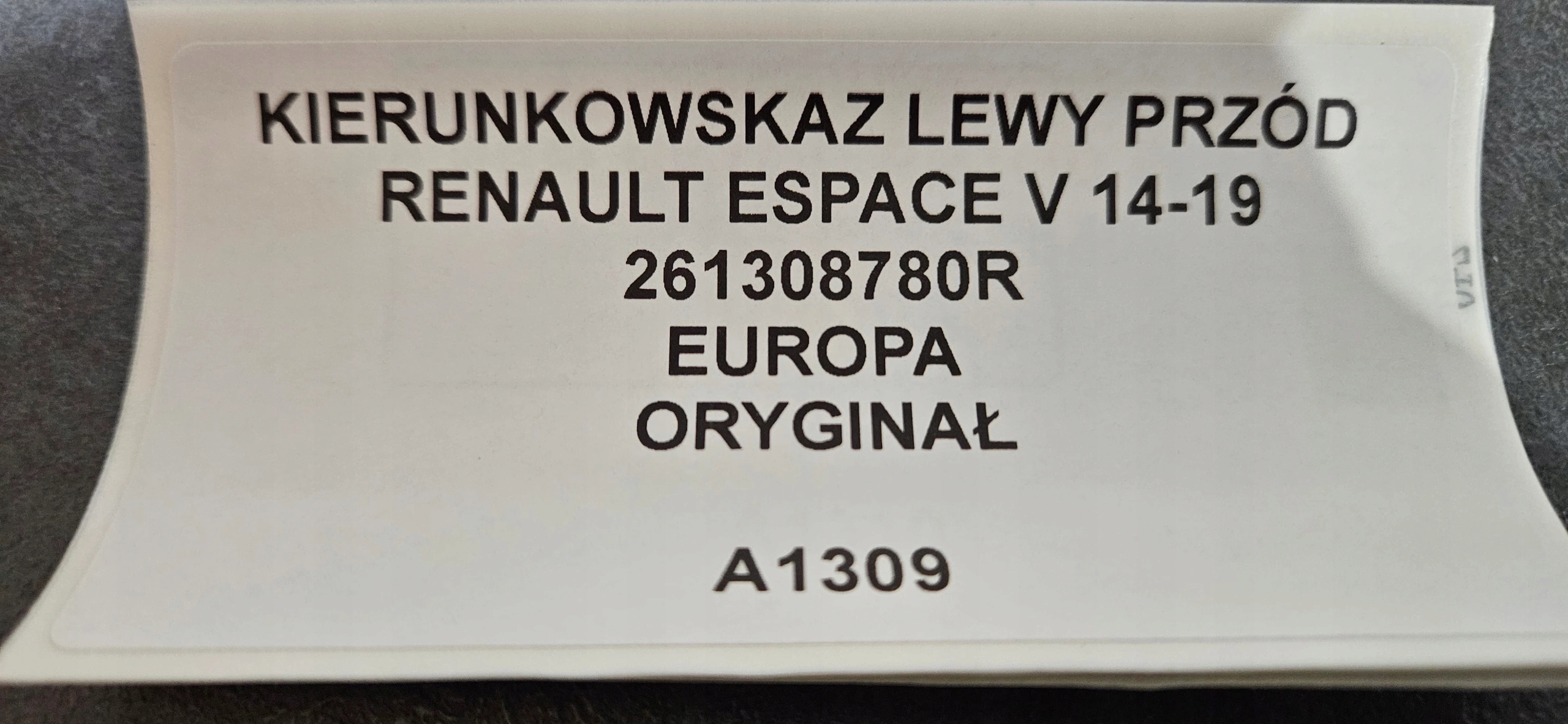 indicator left front RENAULT ESPACE V 14-19 original 261308780R