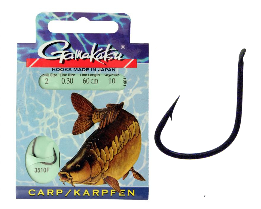 gotowe Przypony wędkarskie Gamakatsu Carp 3510F rozmiar2 0.30mm 85cm