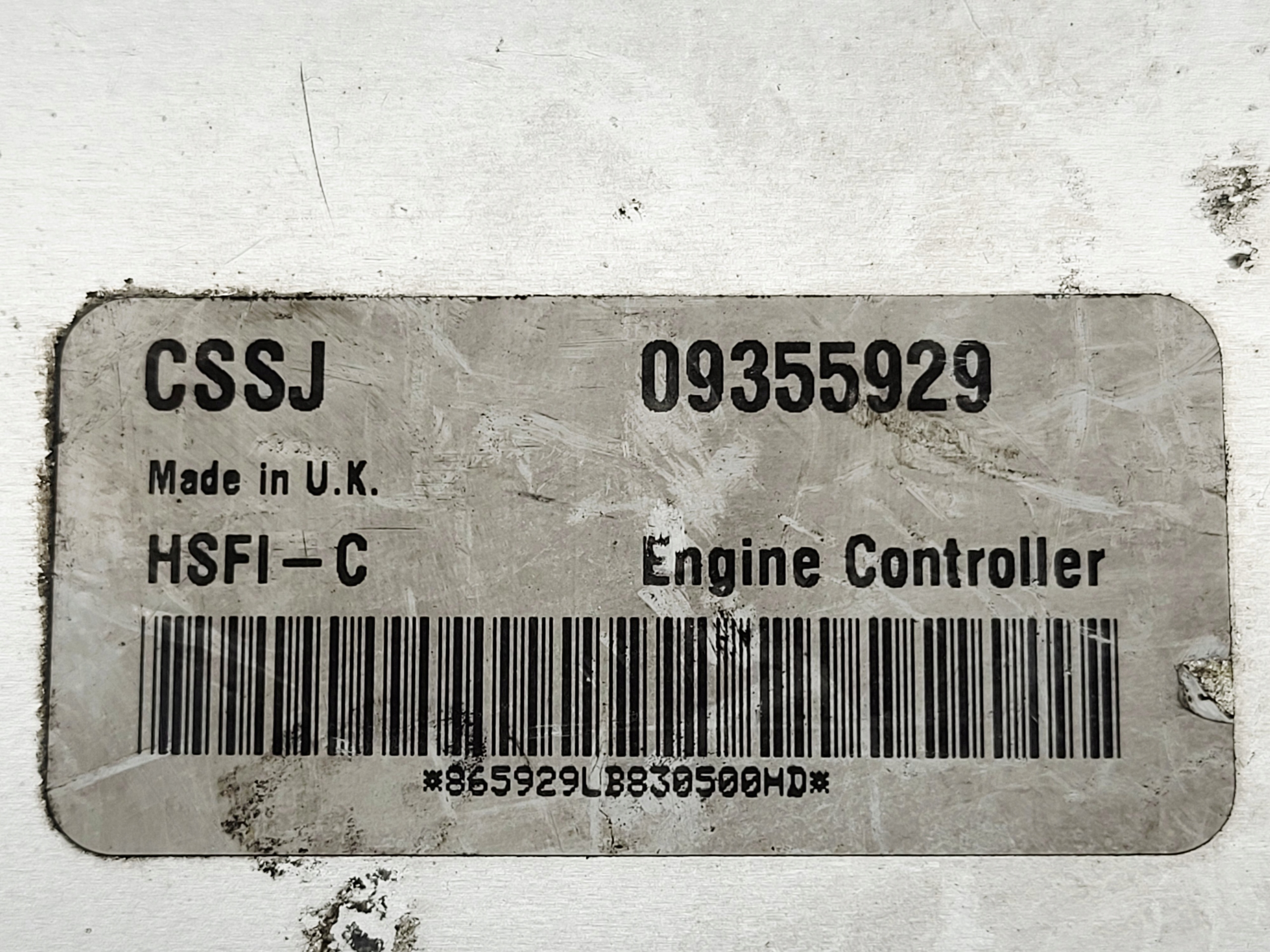control unit of the engine computer Opel ASTRA G 1.6 16V 09355929 CSSJ