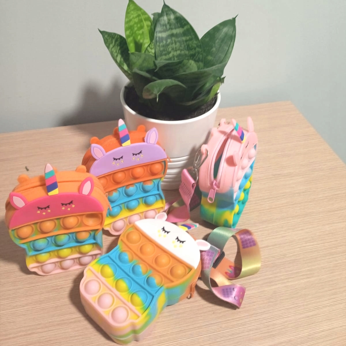 Torebka pop it torba portfel push bubble fidget dla dziewczynki jednorożec Marka bez marki