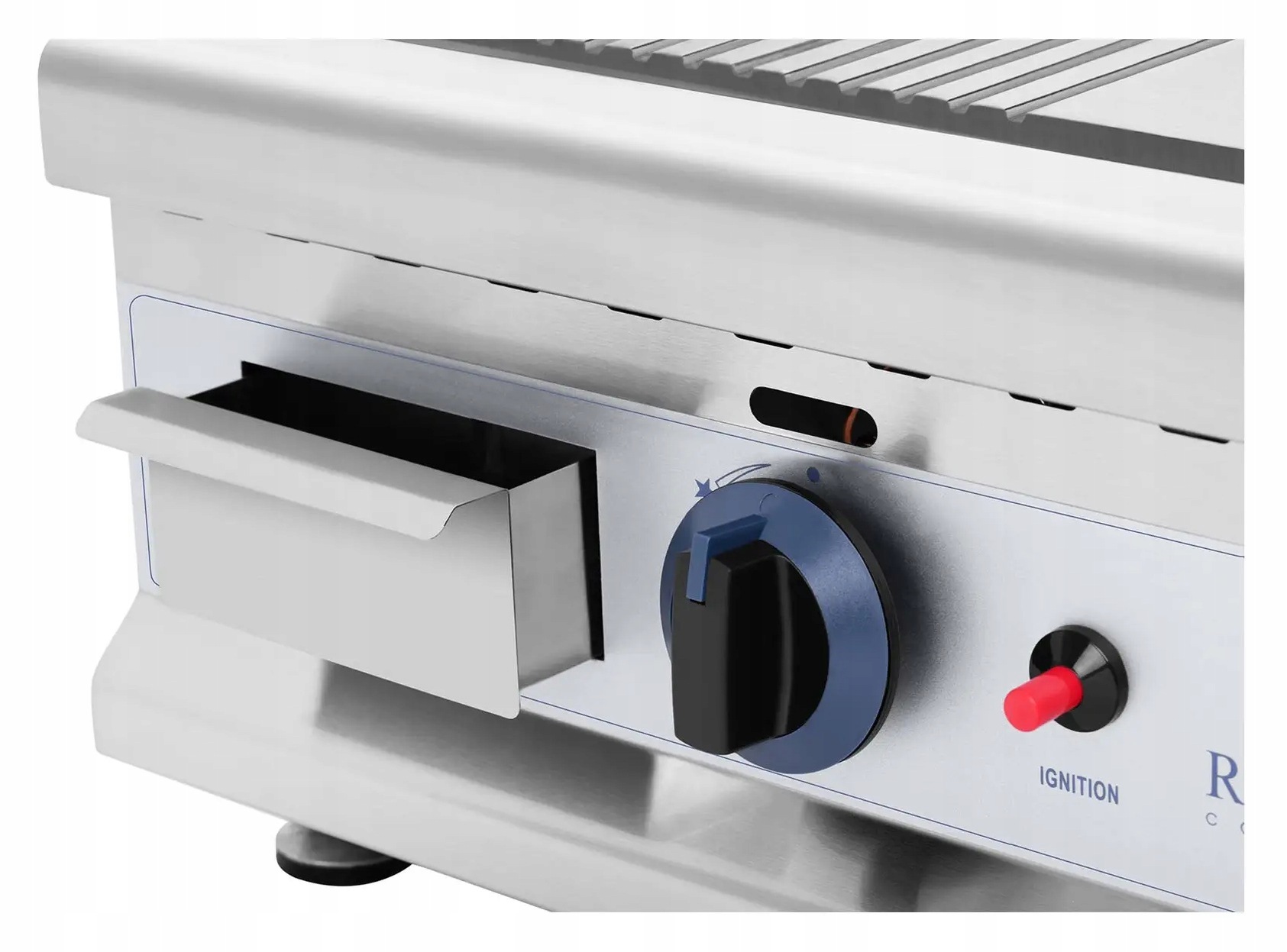 Podwójny grill gazowy 60x40 gładko ryfl Royal Catering RC-GGHR600 10011918